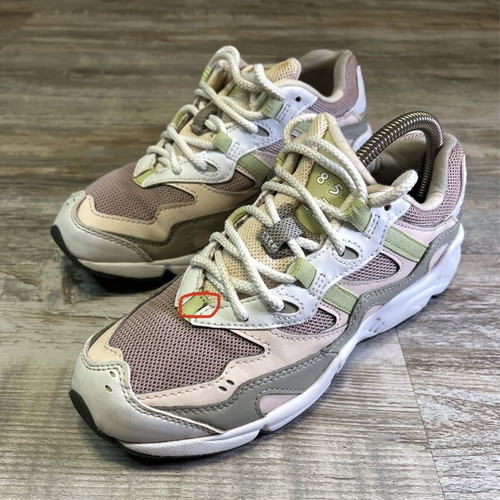 New Balance 850 chunky sneakers used, white beige sage green, size 38