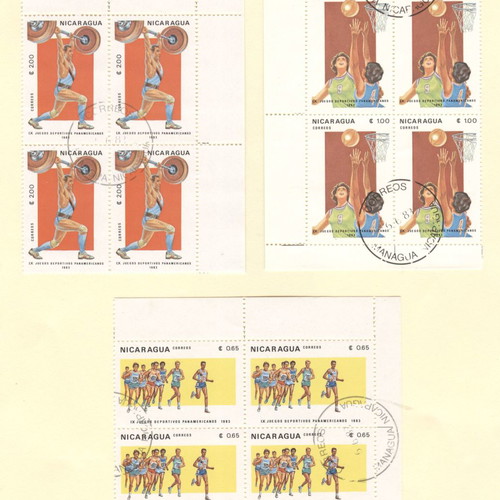 Nicaragua sports stamps pack new