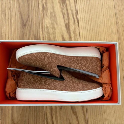 Santoni slip on new camel color, size 36