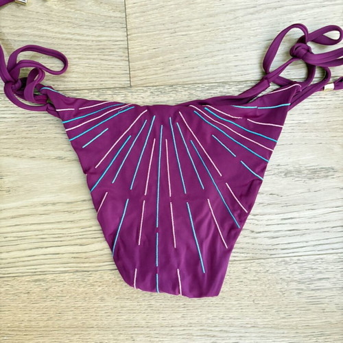 Mitos bikini with embroidery, size small, like new, purple
