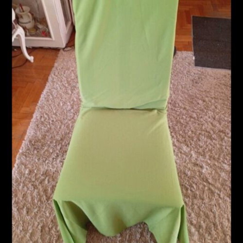 Chair covers set of 6 elastic emerald green