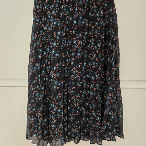 Pleated floral midi skirt like new, size small, colorful