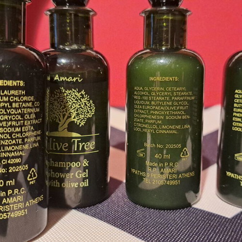 Bath products set new, 3 shampoos/shower gels, 1 conditioner, 1 body lotion