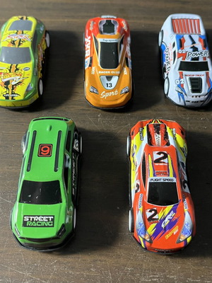 Σετ 5 Pull Back αυτοκινητάκια Racing Collection σαν καινούργιο