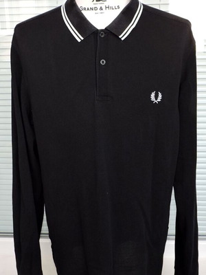 Fred Perry Ανδρική Μαύρη Πόλο Μπλούζα Με Μακρύ Μανίκι XL μεταχειρισμένη