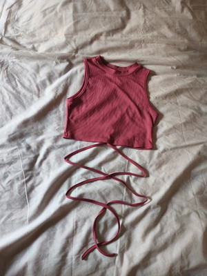 Ribbed crop top dusty rose Shein like new