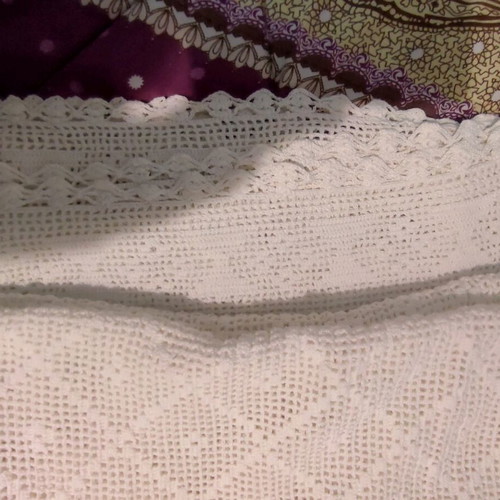 Handmade crochet blanket cover made to order with diamond and leaf pattern