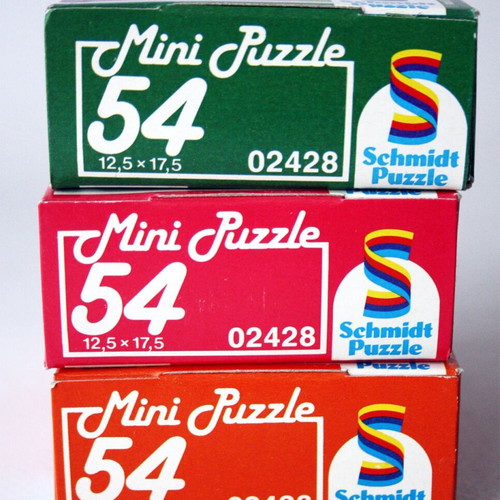 3 Mini Puzzles 90's Gummi Bear Schmidt Disney West Germany New