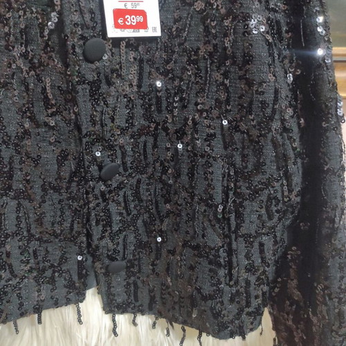 Zara jacket new with sequins size S black