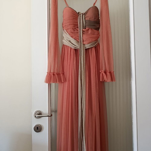 Dress long in earthy colors, like new, size S
