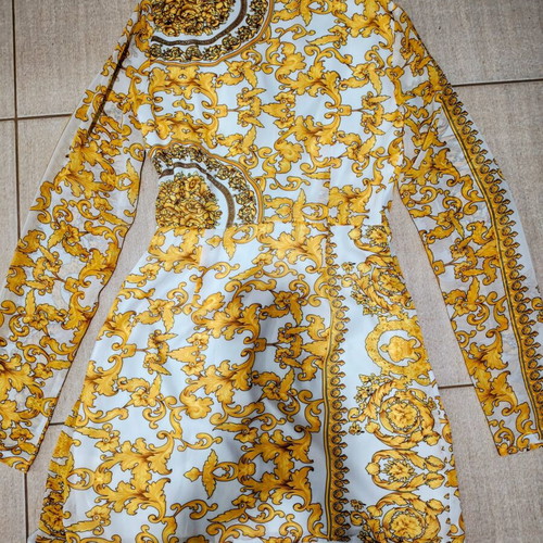 Dress with yellow floral pattern, EU36 small