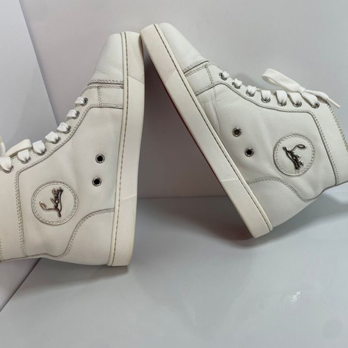 Christian Louboutin δερμάτινα αθλητικά παπούτσια μεταχειρισμένα, μέγεθος 38, λευκά