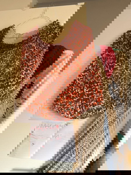 hm φούστα animal print medium