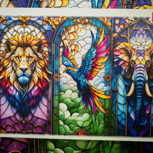 Trefl stained glass puzzle 1000 pieces like new