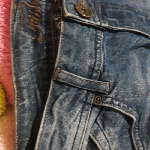 Fishbone women's pants dark blue like new, fitted and low-rise