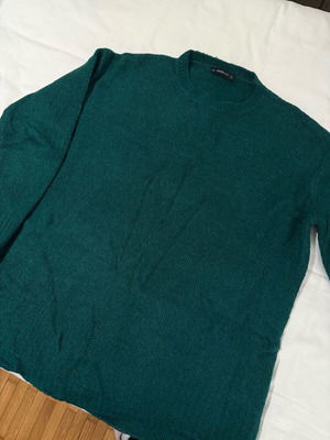 Zara knitted sweater used, dark green, size Medium