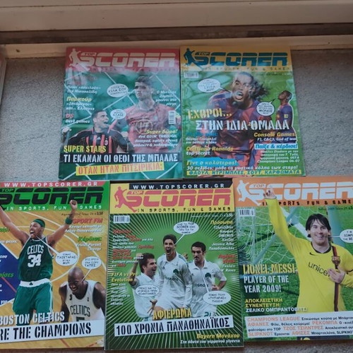 Top Scorer magazines used, set of 5 issues