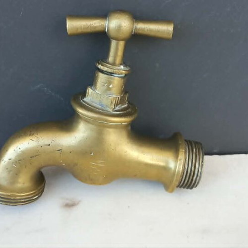 Bronze faucet used, antique retro large size c. 1930