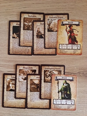HeroQuest Druid Hero expansion like new with 8 Druid Spell cards