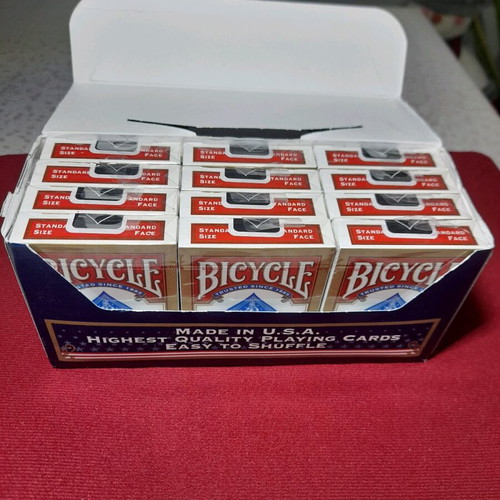 Bicycle Standard playing cards box red color new