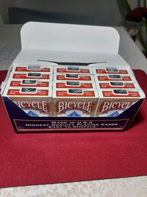 Bicycle Standard playing cards box red color new