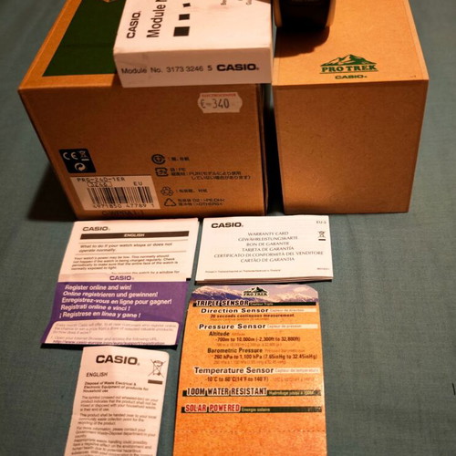 Casio Protrek PRG-240-1ER watch like new, solar powered, outdoor features