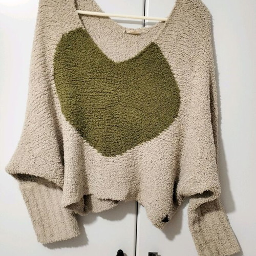 Attrattivo sweater like new, beige and green, size M