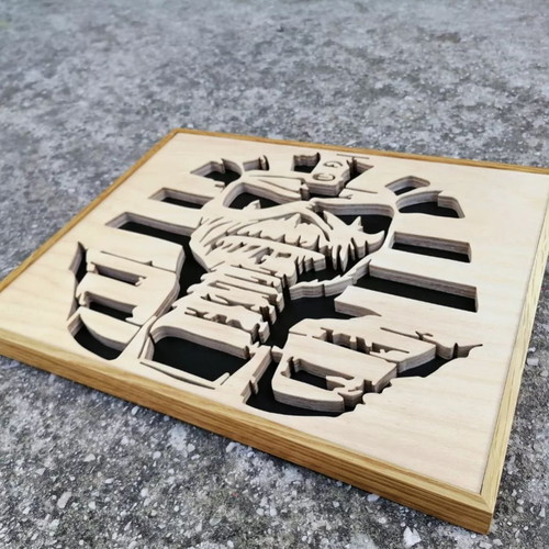 Iron Maiden Eddie Powerslave wooden wall decor, handmade