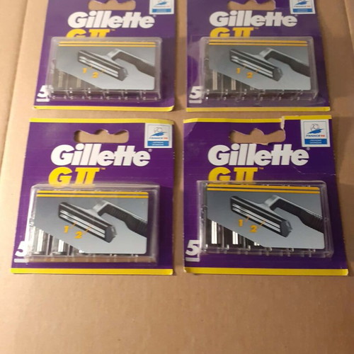 Gillette GII razor blade replacements new, set of four packs