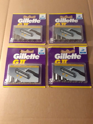 Gillette GII razor blade replacements new, set of four packs