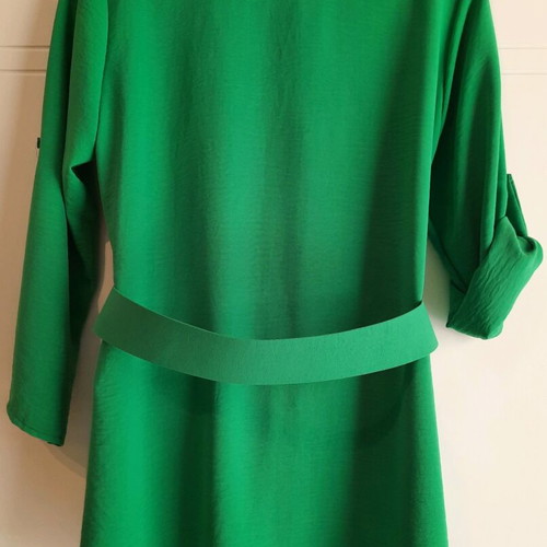 Green shirt with belt one size like new