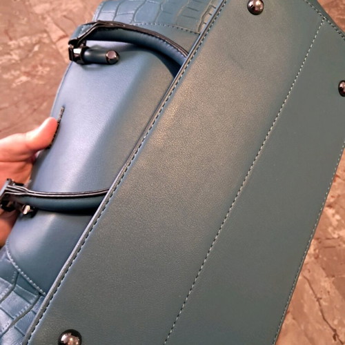 Bag to Bag Handbag Blue With Strap And Multiple Pockets New