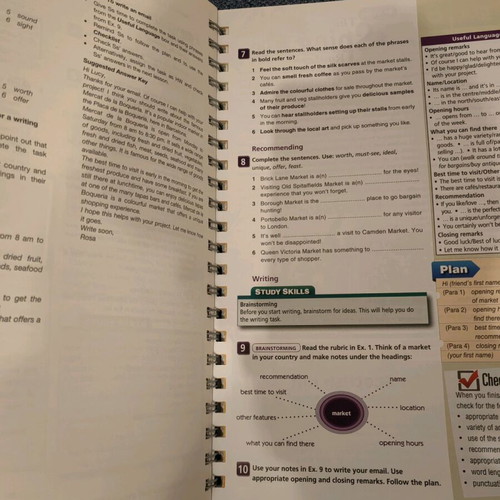 On screen B1 Teacher's book used