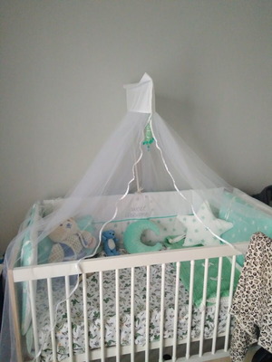 Baby crib bedding set used, 4 pieces 70x140 with gift blankets and sheets