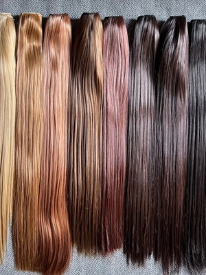 Hair extension on weft new, 60 cm length, 25 cm width, 100 g