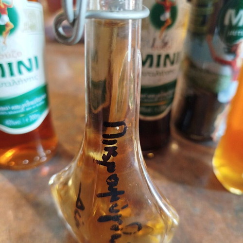 Various liqueurs used, all together, homemade