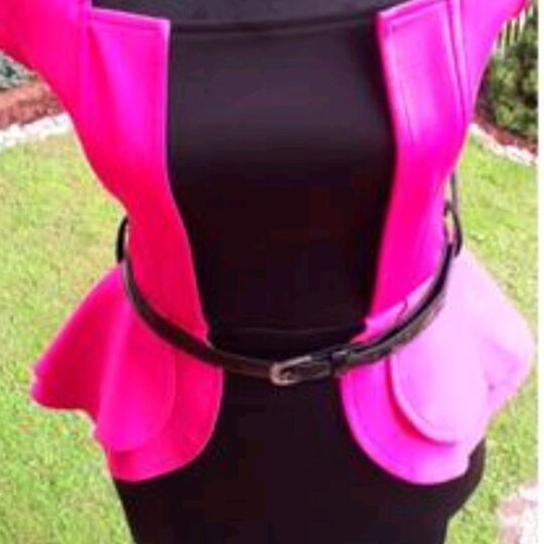 Dress short like new, black and pink, size L