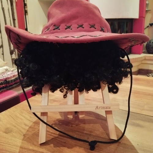 Hat and Wig set Ranch Cow Boy new