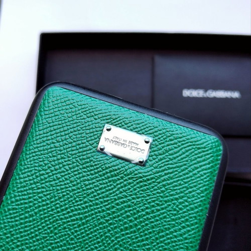 Dolce & Gabbana Saffiano Leather iPhone 7/8 Plus Case New Emerald Green