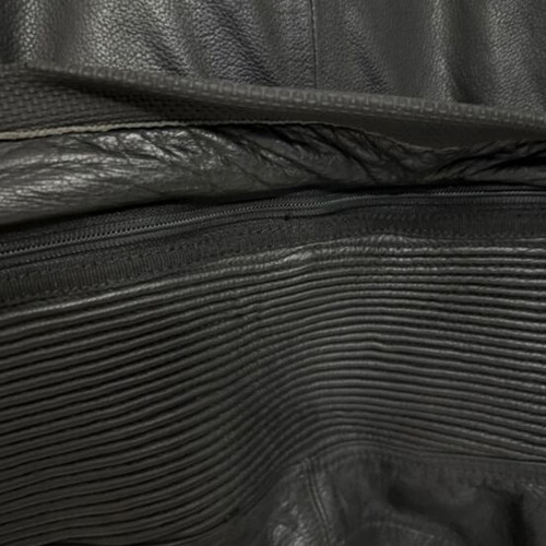 Spyke split motorcycle suit used, leather with protections size 50-L