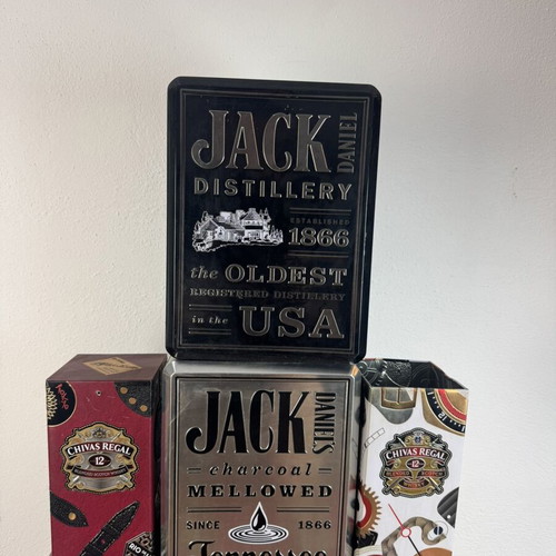 Vintage whiskey packaging set used