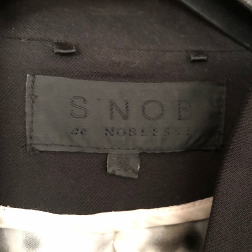 Snob black long mid-length jacket used, size 36