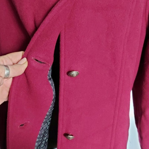Wool and cashmere coat like new, Sonnblick landhouse, red