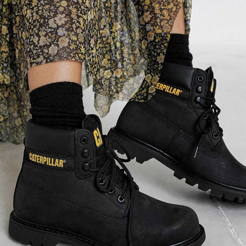 CAT Colorado Boot women's new black nubuck leather size 37