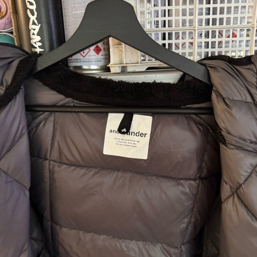 And Wander Black Diamond Stitch Down Jacket like new, size M-L