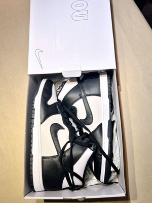 Nike Panda Dunks High Nike By You new, size 45, black and white