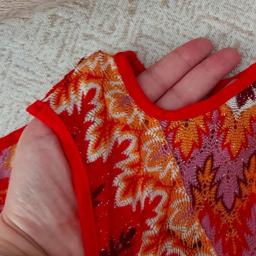 Summer blouse like new, red multicolor, size 140 cm for 10 years