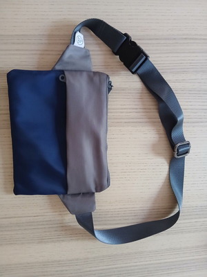 Crossbody waterproof bag new, blue and gray