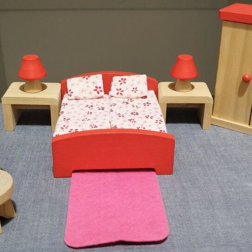 Wooden bedroom furniture miniature set like new
