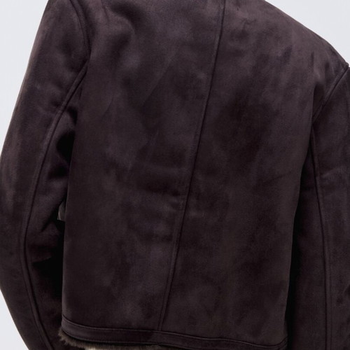 H&M jacket short brown XXL new with fluffy texture